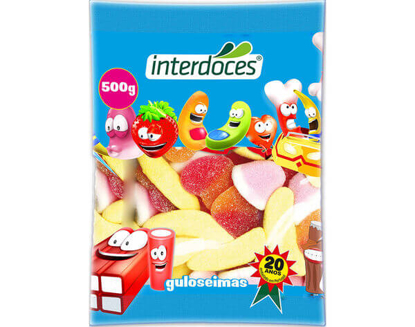 Mostrar detalhes para Gomas INTERDOCES Sortido Açúcar 500g Imagem de Gomas INTERDOCES Sortido Açúcar 500g