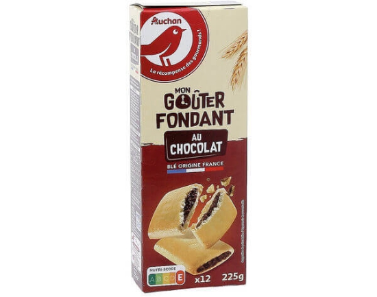 Imagem de Bolacha AUCHAN Recheio de Cacau Magro 12un 225g