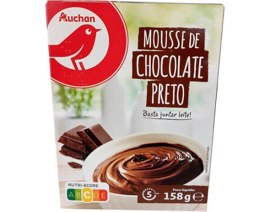 Imagem de Preparado AUCHAN Em Pó Mousse Chocolate Preto 158g