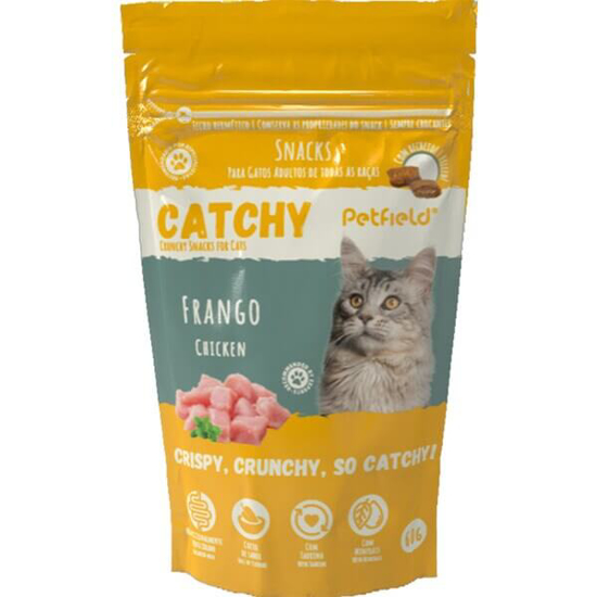 Imagem de Snack para Gato Crocante de Frango CATCHY Saqueta 60g