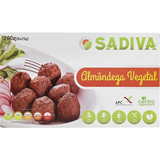 Imagem de Almôndega Vegetal Vegan sem Glúten SADIVA emb.200g