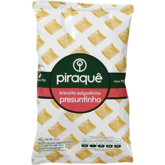 Imagem de Biscoitos Salgadinhos Presunto PIRAQUÊ emb.100g