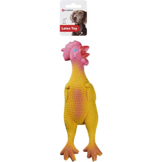 Imagem de Brinquedo para Cão Galinha em Látex FLAMINGO 1 unidade