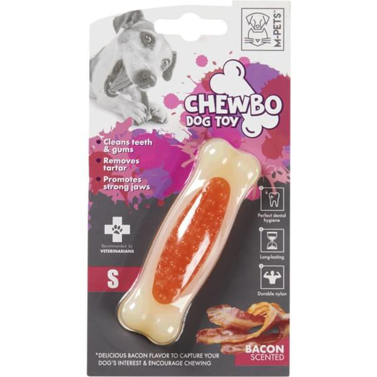 Imagem de Brinquedo para Cão Ossos sabor a Bacon 10cm M-PETS emb.1