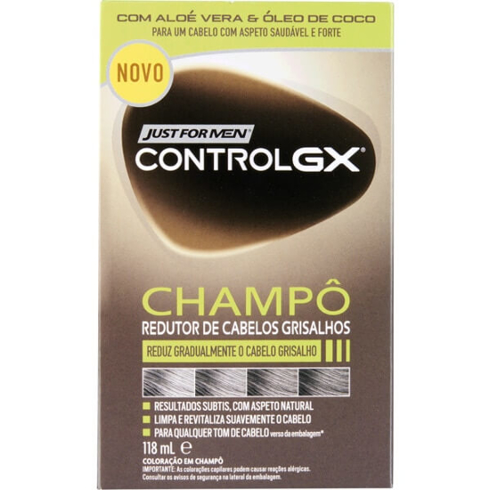 Imagem de Champô Homem Control Grisalhoscom Coloração JUST FOR MEN emb.118ml