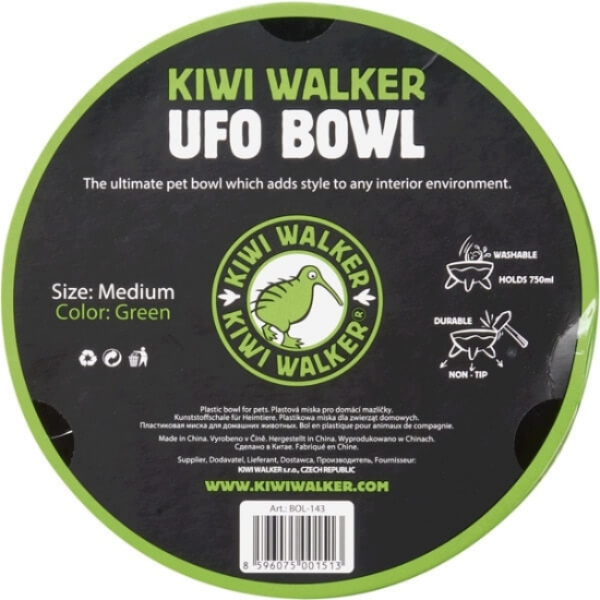 Imagem de Comedouro para Cão cor Verde Tamanho Médio Ufo Bowl KIWI WALKER emb.1 unidade