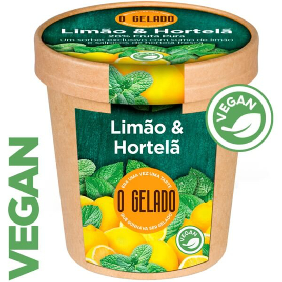 Imagem de Gelado de Limão e Hortelã Vegan O GELADO emb.460ml