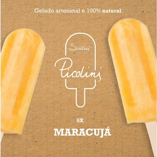 Imagem de Gelado Picolini de Maracujá SANTINI Pack 6 emb.65g