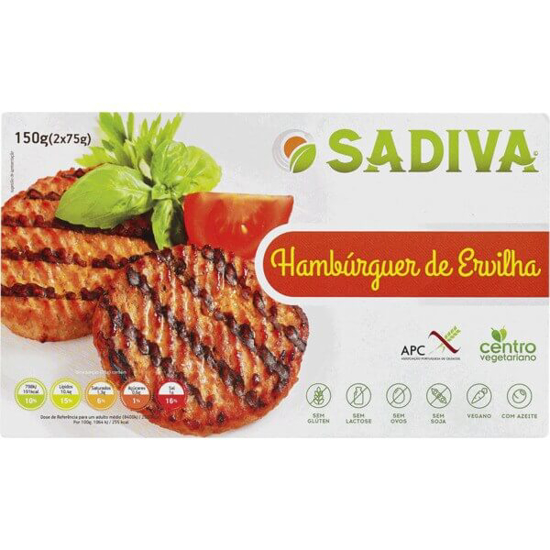 Imagem de Hambúrguer de Ervilha Vegan sem Glúten SADIVA emb.150g