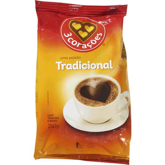 Imagem de Café Tradicional 3 CORAÇÕES emb.250g