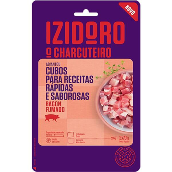 Imagem de Cubos de Bacon 2X70 IZIDORO unidade 130g