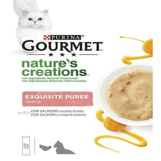 Imagem de Comida Húmida para Gato Adulto Puré Salmão PURINA GOURMET NATURE emb.5x10g