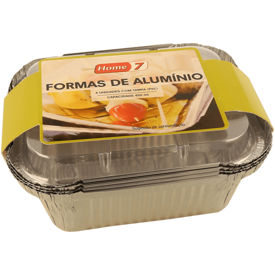 Imagem de Forma Alumínio Rectangular 450Ml HOME 7 4un