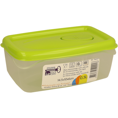 Mostrar detalhes para Caixa Hermética Com Válvula CHAVE 25 0,5L Imagem de Caixa Hermética Com Válvula CHAVE 25 0,5L