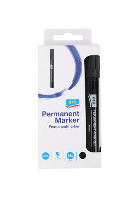 Mostrar detalhes para  Marcador Permanente Preto ARO 12un Imagem de  Marcador Permanente Preto ARO 12un