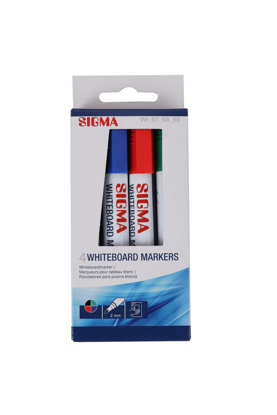 Mostrar detalhes para Marcador Quadro Branco Sortido SIGMA 4un Imagem de Marcador Quadro Branco Sortido SIGMA 4un