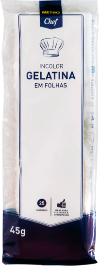 Picture of Gelatina Folhas 25F METRO CHEF 45g
