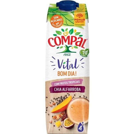 Imagem de Néctar Frutos Tropicais, Chia e Alfarroba COMPAL VITAL emb.1L