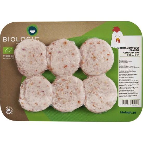 Imagem de Mini Hamburguer Frango e Cenoura Bio BIOLOGIC emb.300g