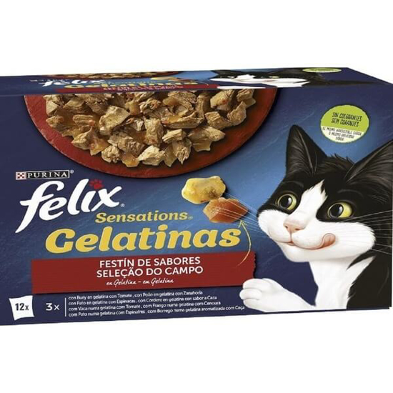 Imagem de Comida Húmida para Gato Sensations Saborosa Seleção numa Gelatina Sabores PURINA FELIX emb.12x85g