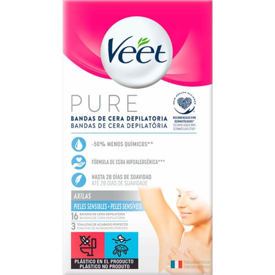 Imagem de Bandas Depilatórias Pure Axilas VEET emb.16 unidades