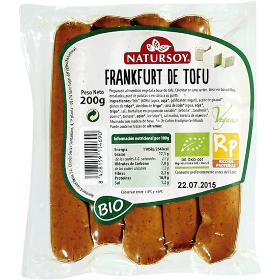 Imagem de Tofu Frankfurt Biológico NATURSOY emb.200g