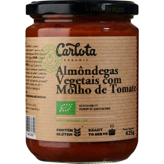 Imagem de Almôndegas de Vegetais com Molho de Tomate CARLOTA ORGANIC frasco 425g