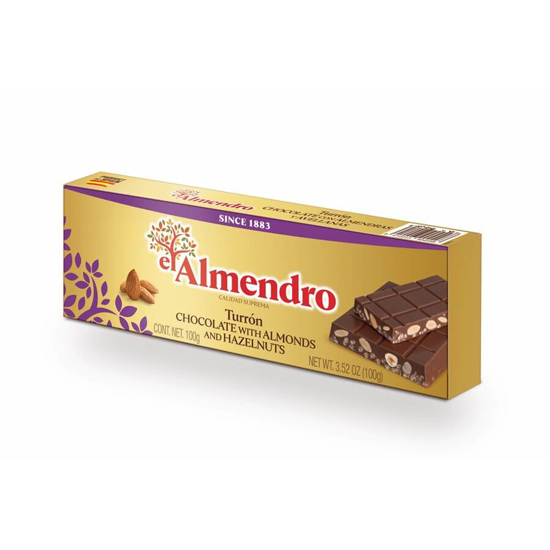 Imagem de Torrão Chocolate Amêndoa Avelã El ALMENDRO 100g