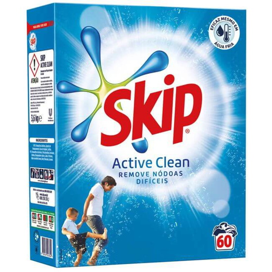Imagem de Detergente Máquina Roupa Pó Active Clean SKIP 60 doses