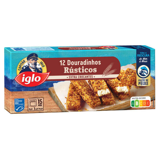 Imagem de Douradinhos de Peixe Rústicos CAPITÃO IGLO emb.336 gr (12 un)