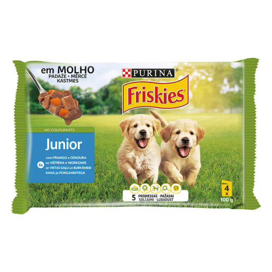 Imagem de Comida Húmida para Cão Júnior Frango PURINA FRISKIES emb.4 x 100g