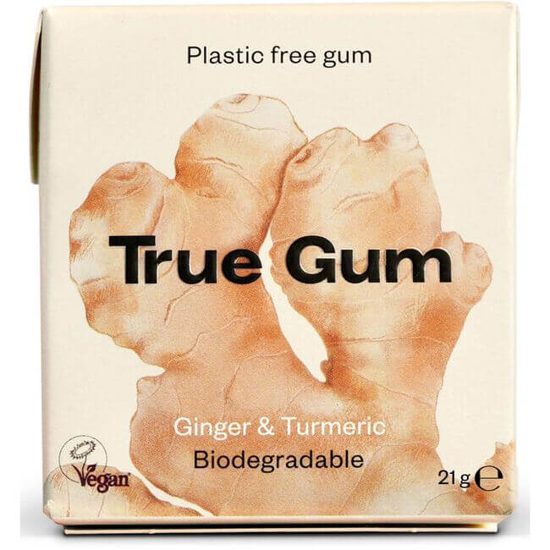 Imagem de Pastilhas Elásticas de Gengibre e Açafrão TRUE GUM emb.21g