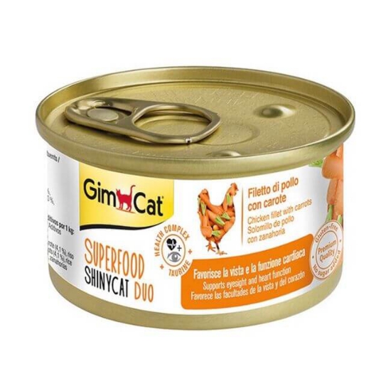 Imagem de Comida Húmida para Gato Sfood Duo Filete Frango e Cenoura GIMCAT emb.70g