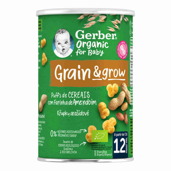 Imagem de Snack para Bebé Cereais com Farinha de Amendoim +12M GERBER emb.35g