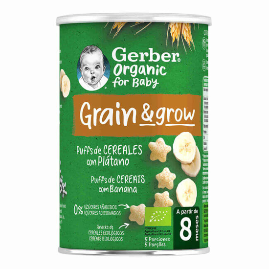 Imagem de Snack para Bebé Cereais com Banana +8M GERBER emb.35g