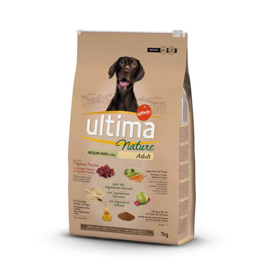 Imagem de Ração para Cão Adulto Médio e Maxi Borrego AFFINITY ULTIMA NATURE emb.7kg