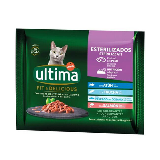 Imagem de Comida Húmida para Gato Esterilizado Peixe AFFINITY ULTIMA emb.4 x 85g