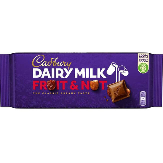 Imagem de Tablete de Chocolate de Leite Fruit & Nut CADBURY emb.180g