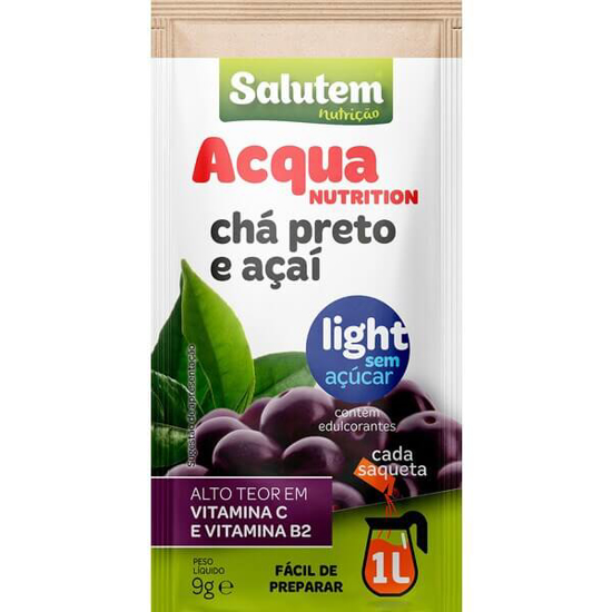 Imagem de Acqua Nutrition Chá Preto e Açaí em saquetas SALUTEM emb.9g