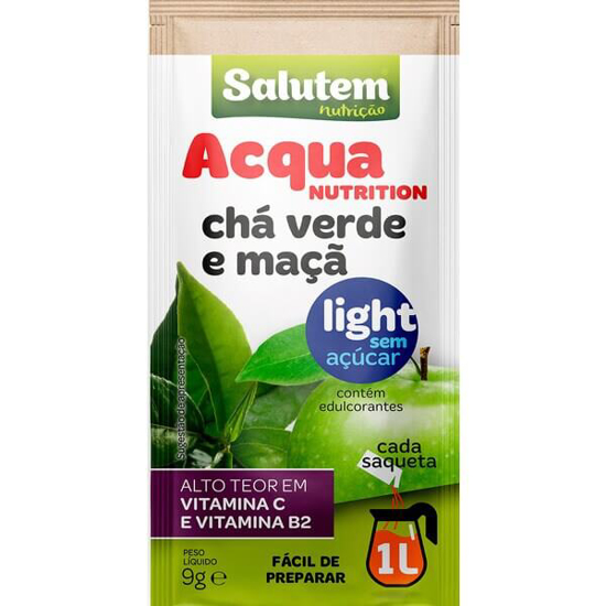 Imagem de Acqua Nutrition Chá Verde e Maçã em saquetas SALUTEM emb.9g