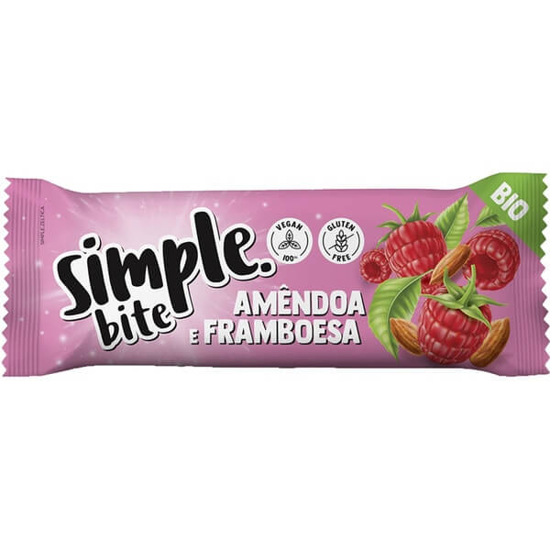 Imagem de Bite de Amêndoa e Framboesa SIMPLE emb.35g