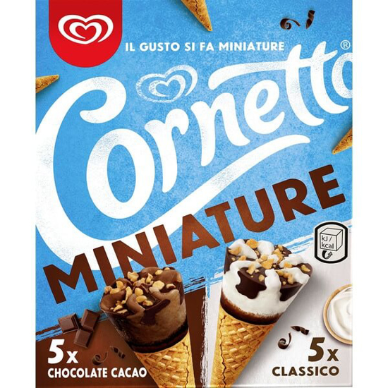 Imagem de Gelado Mini 5X Chocolate Cacau e 5X Clássico CORNETTO emb.28ml