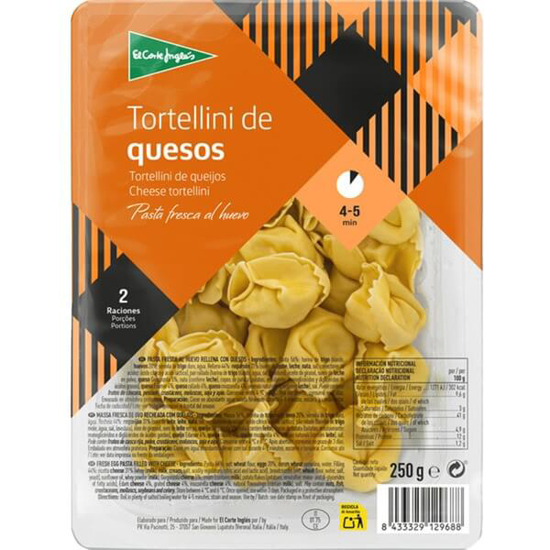 Imagem de Massa Fresca Tortellini 4 Queijos EL CORTE INGLÉS emb.250g