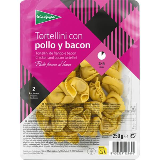 Imagem de Massa Fresca Tortellini de Bacon e Frango EL CORTE INGLÉS emb.250g