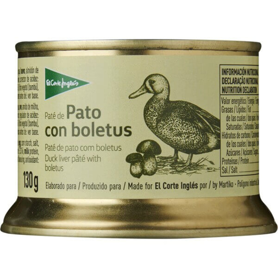 Imagem de Paté de Pato com Boletus EL CORTE INGLÉS lata 130g