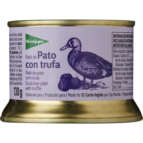 Imagem de Paté de Pato com Trufa EL CORTE INGLÉS lata 130g