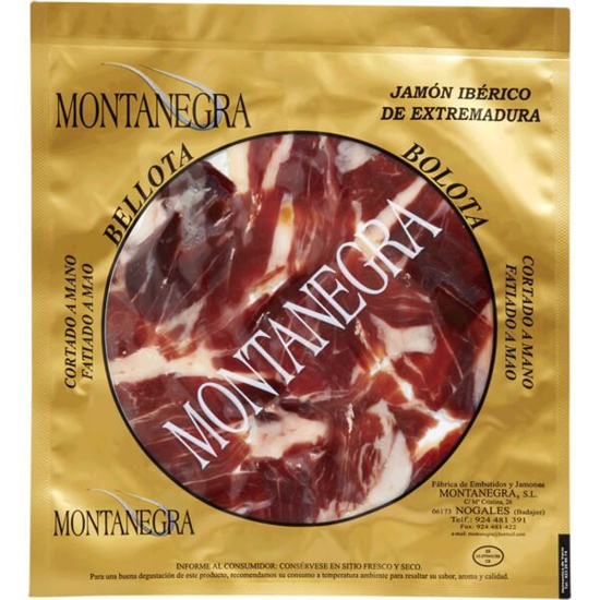 Imagem de Presunto Ibérico Bolota Fatiado à Mão MONTANEGRA emb.100g