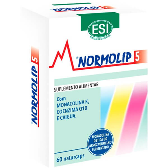 Imagem de Suplemeno Alimentar Normolip 5 comMonacolinaK,CoenzimaQ10 e Caigua ESI emb.60 cápsulas