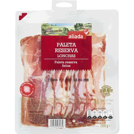 Imagem de Aliada Presunto da Pá Ibérico Reserva em Fatias EL CORTE INGLÉS emb.200g