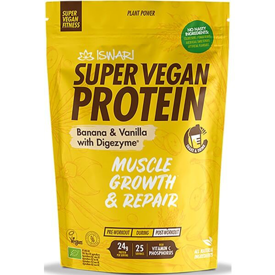 Imagem de Proteina Vegan de Banana e Baunilha Bio ISWARI emb.400g